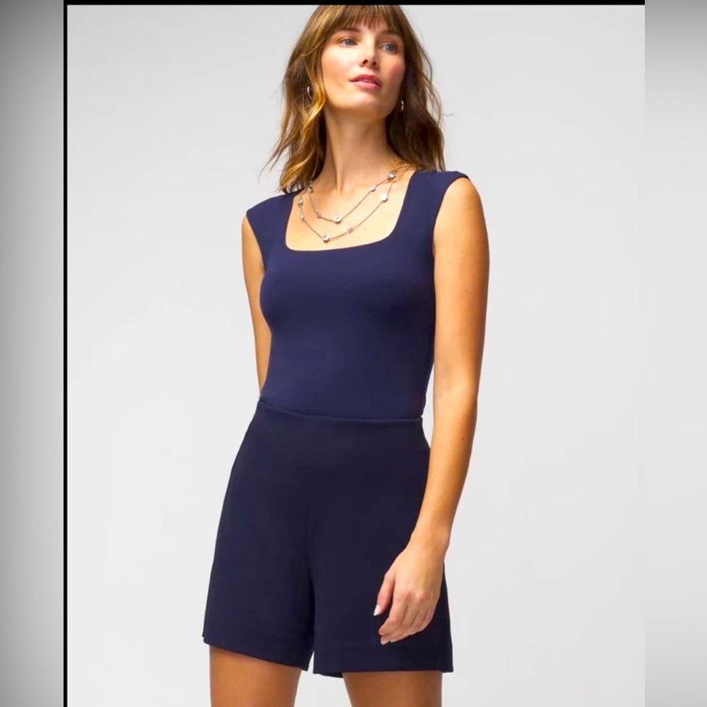 WHBM Navy Slip on Shorts - size 8